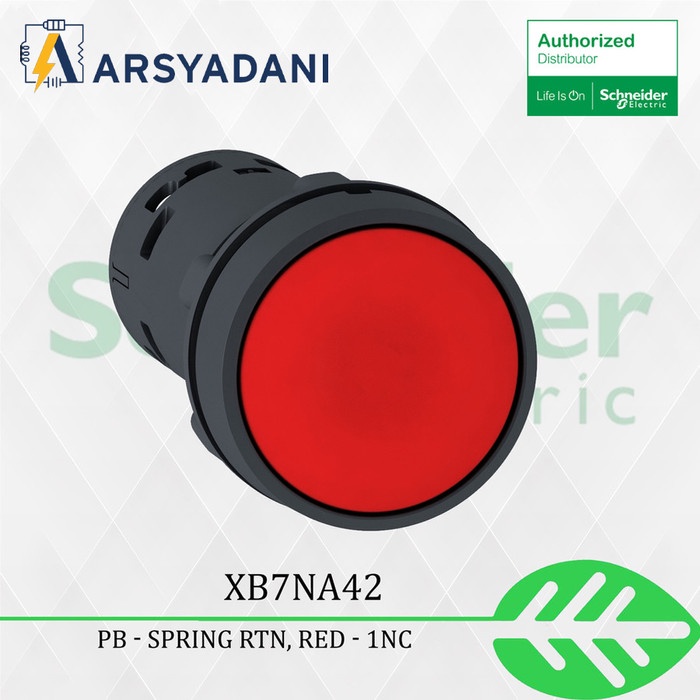 Ready Xb7Na42 - ปุ่มกด Schneider - Spring Rtn, Red - 1Nc Ori