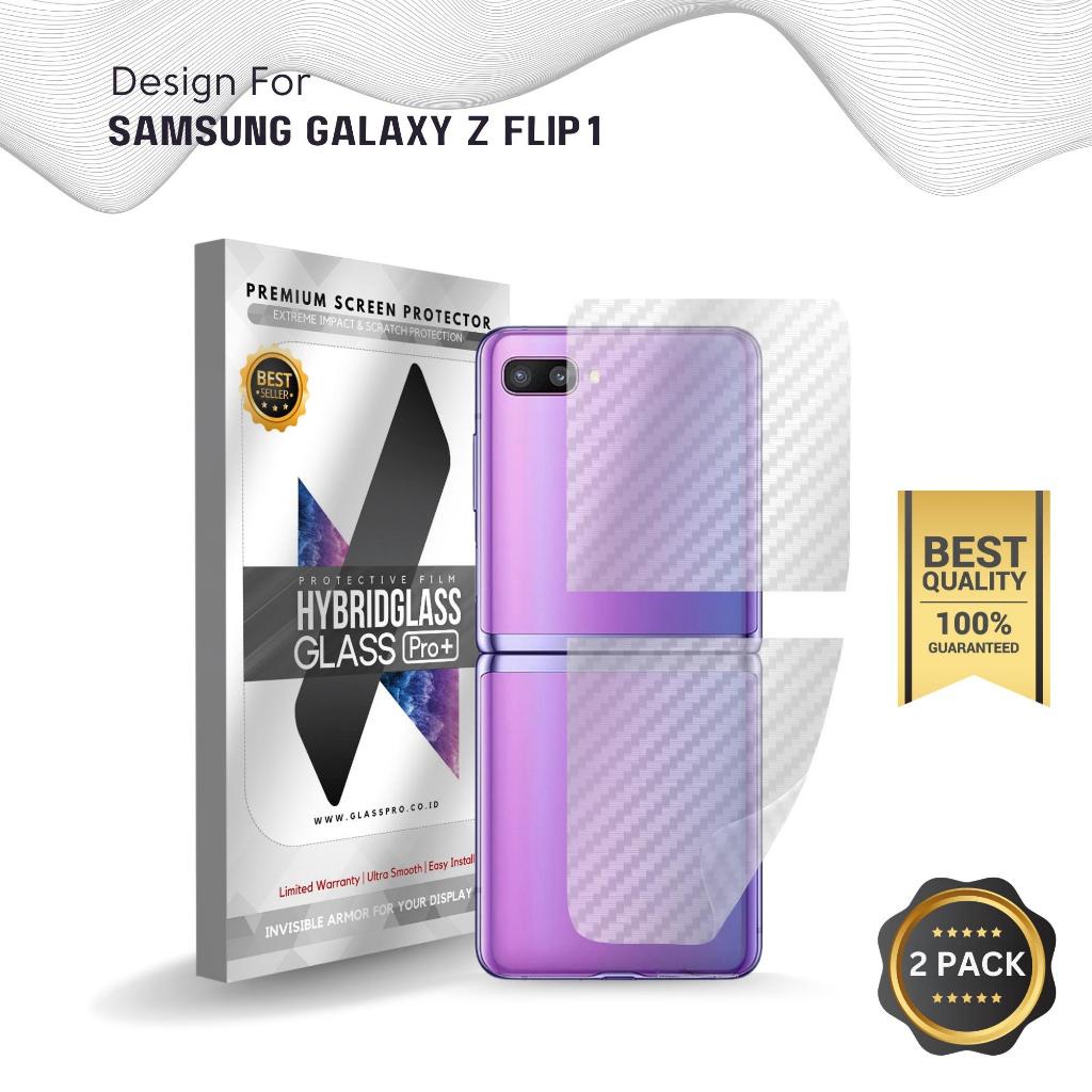 SAMSUNG ไฟเบอร์การ์ดปกป้องหน้าจอSamsung Galaxy Z Flip1 Z Flip 1 Back, 3D Anti-Scratch Back Premium, 