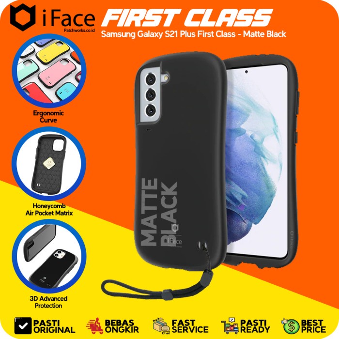 IFace Galaxy S21 Plus First Class Matte Black Softcase Anti Crack Slim