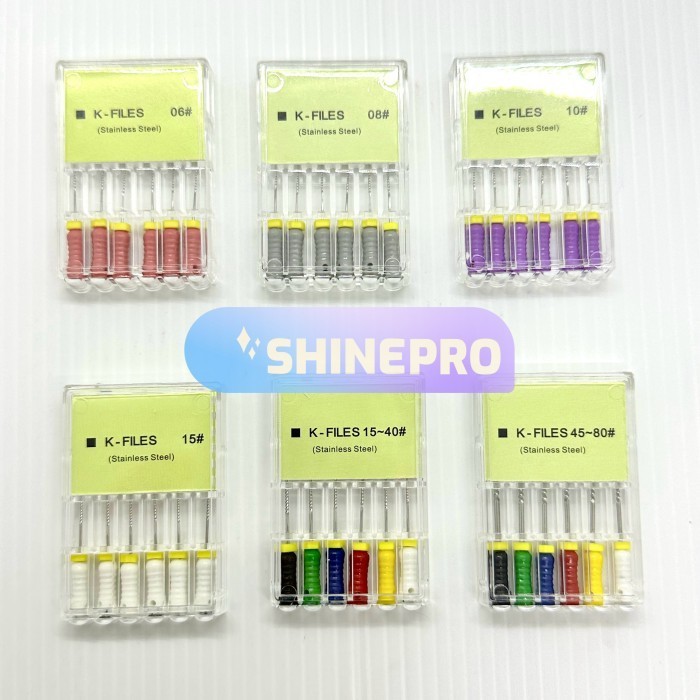 KFILE Dental K-file Endo SS เข็มสแตนเลส 6 8 10 15 (25 มม.)