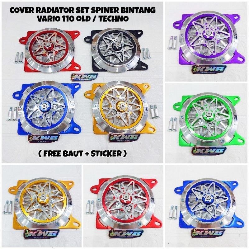 ชุดฝาครอบหม้อน้ํา Spinner honda Vario 110 เก่า / Vario 110 techno full almium ฟรี bolt bushing