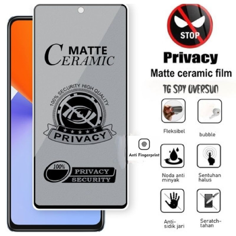 [OVS] TG SPY / TEMPERED GLASS CERAMIC SPY MATTE FILM FOR •REALME NARZO•50/50 5G/50Aprime/50i/50i pri