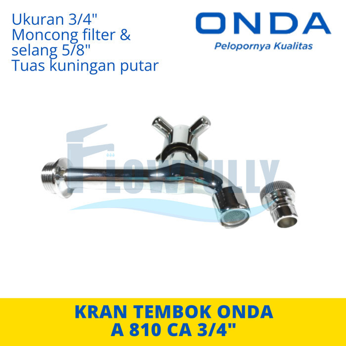 A 810 CA/T 3/4 นิ้ว ONDA WALL WATER FAUCET สําหรับสวนห้องน้ํา