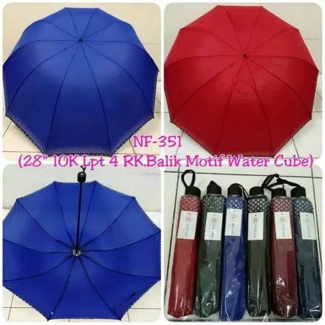 จัมโบ้ Nf 351A 3-FOLD UMBRELLA 10 SPIKS
