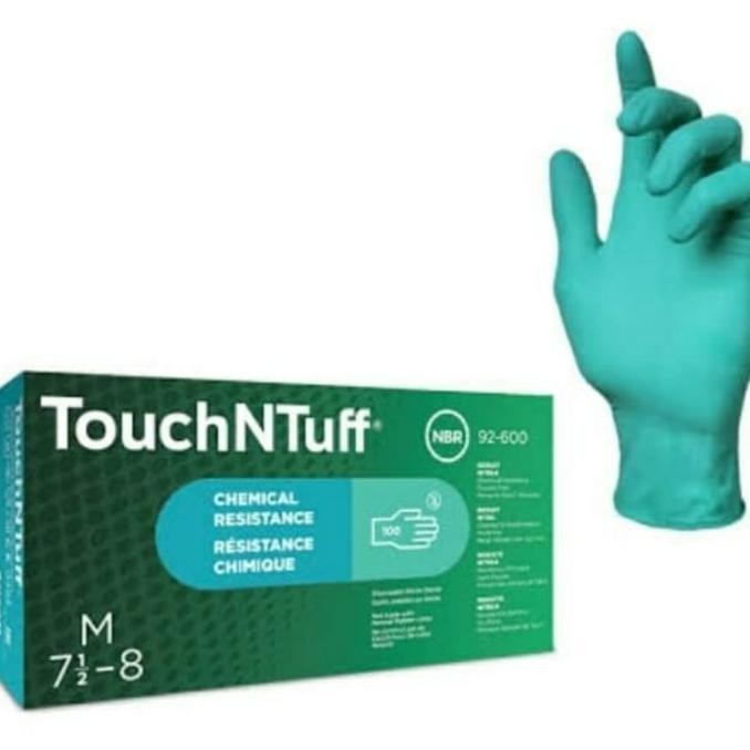 Ansell TouchnTuff 92-600 ถุงมือแบบใช้แล้วทิ้ง Latex