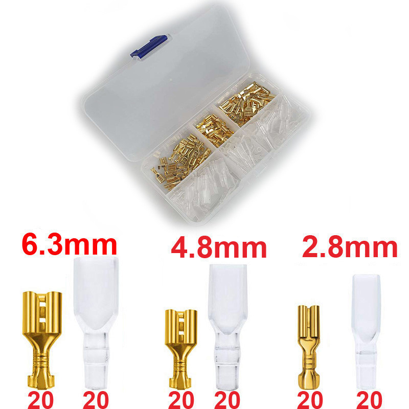 Terminal Wire Crimp Connector Spade Kit 120 ชิ้น - SC7