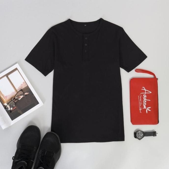 KATUN Aadem Mens Short Sleeve Henley / Bamboo Cotton Henley Shirt / Button Down Shirt