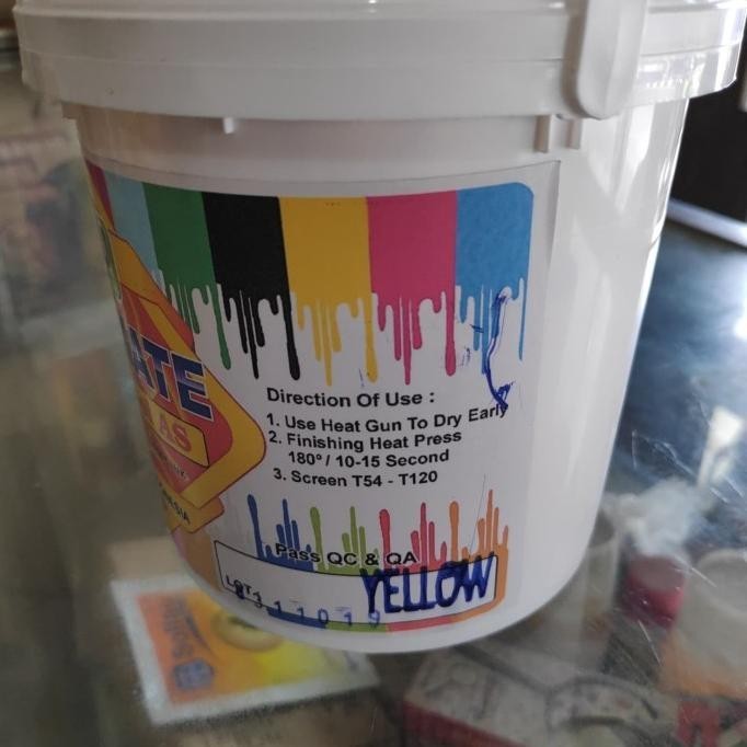 Unimate Yellow Plastisol Screen Printing Paste Ink 1กก