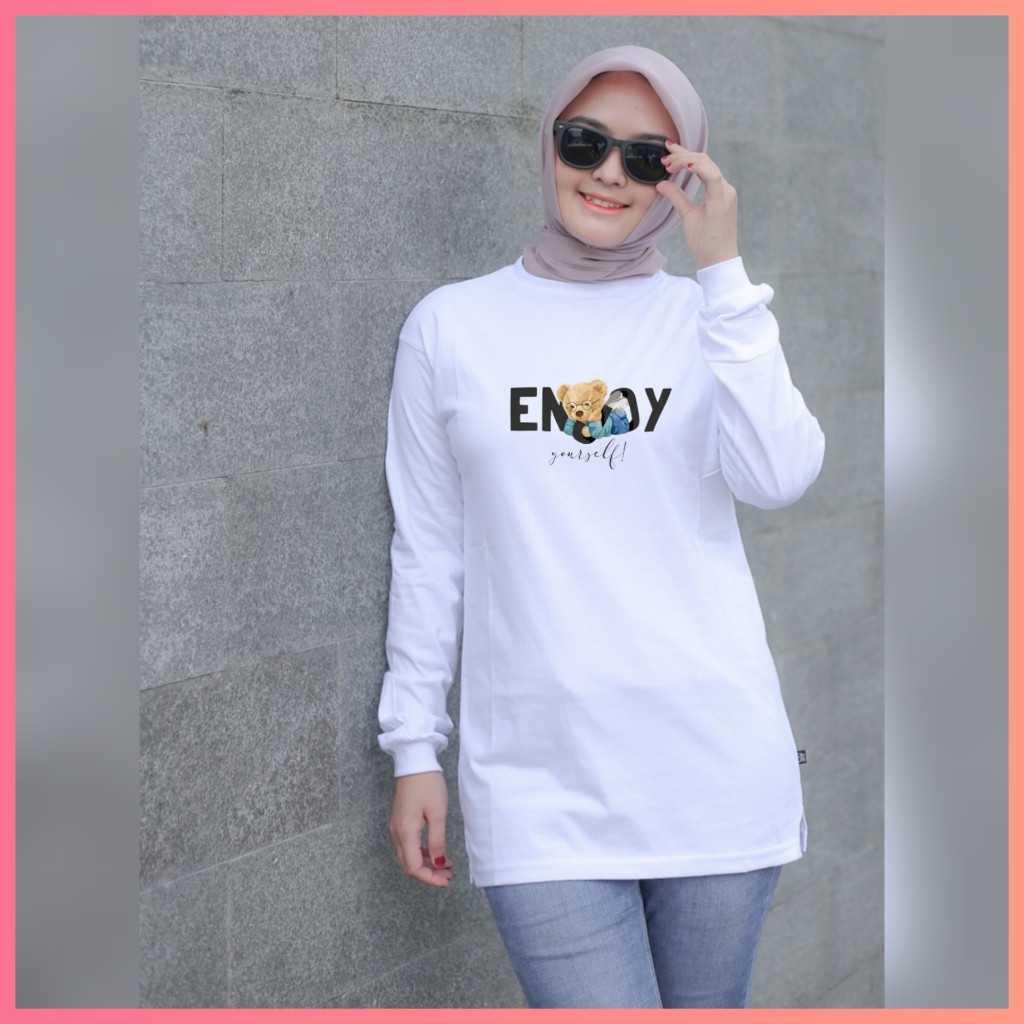 Kans Kekian ผู้หญิง Casual Tshirt Kaso ผู้ใหญ่แขนยาวแขนยาว Kaos นําเข้า Premium Casual ผู้หญิง Cool 