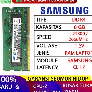 แรมแล็ปท็อป SAMSUNG DDR4 8GB 2666mhz 21300 ORI NB DDR4 8GB.