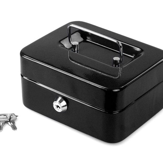 รีบสั่งซื้อ 8J3v Safe Money Box กล่องเก็บเงินเงินสด Jewelry Iron 200A ขนาด 20x16x9 cmm