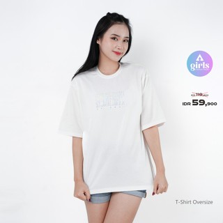 รีสต็อก !! เสื้อยืด โอเวอร์ไซซ์ ลาย Belinda White Kaos 1C000