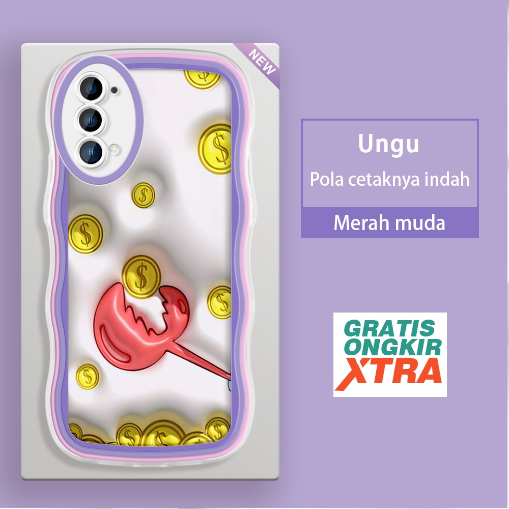 HP Jasouwe OPPO Reno 2Z 3 4 4F 5 5K 6 7 8 8T 7Z 8Z 9 F21 S A1 Pro 5G 4G Gold Coin เคสโทรศัพท์ Crab B