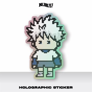 สติกเกอร์โฮโลแกรม ลายการ์ตูนอนิเมะ Hunter X Hunter HxH Killua สําหรับติดตกแต่ง