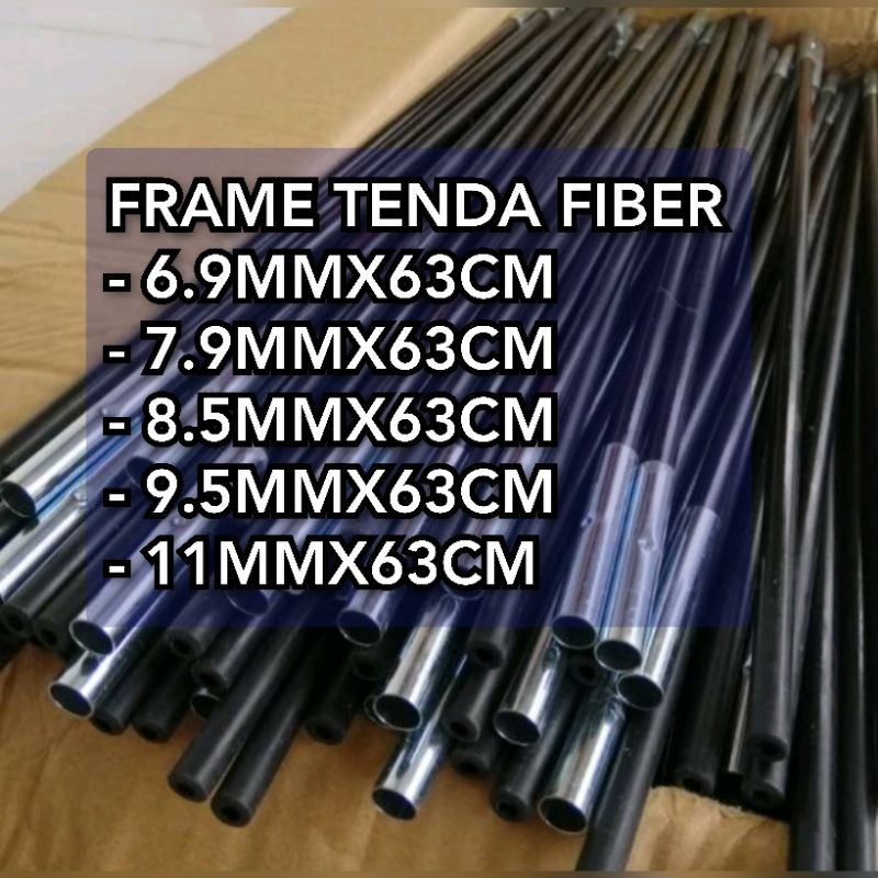 TENDA FIBER TENT FRAME 6.9/7.9/8.5/9.5/11MM LENGTH 63CM/ TENT POLE CAPACITY 4 / TAPE / TENTAKI BORNE