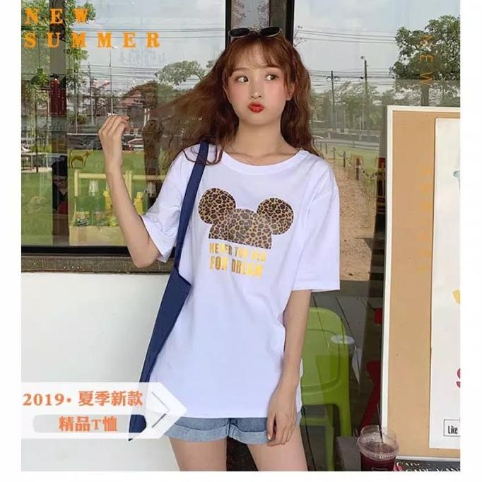 Mickey To Dream เสื้อยืด Oversize Lisa Blackpink เสื้อหลวม