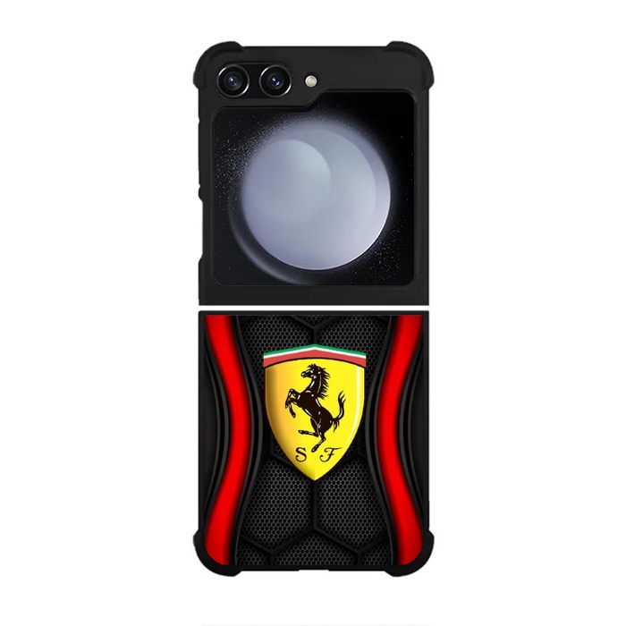 Case Casing Softcase Hardcase Samsung Galaxy Z Flip 5 5G Armour Ferrari Logo P1190