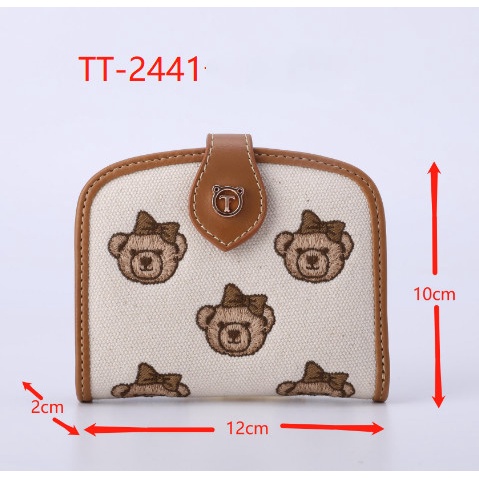 Ttwn Bear Original TT2441 กระเป๋าสตางค์ สําหรับผู้หญิง TTWNBEAR