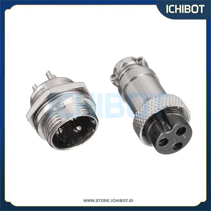 ซ็อกเก็ตปลั๊กการบิน 16 มม. GX16 3P ปลั๊กขั้วต่อ + ซ็อกเก็ต