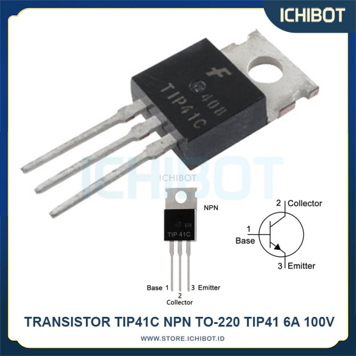 ทรานซิสเตอร์ TIP41C NPN TO-220 TIP41 6A 100V TIP-41