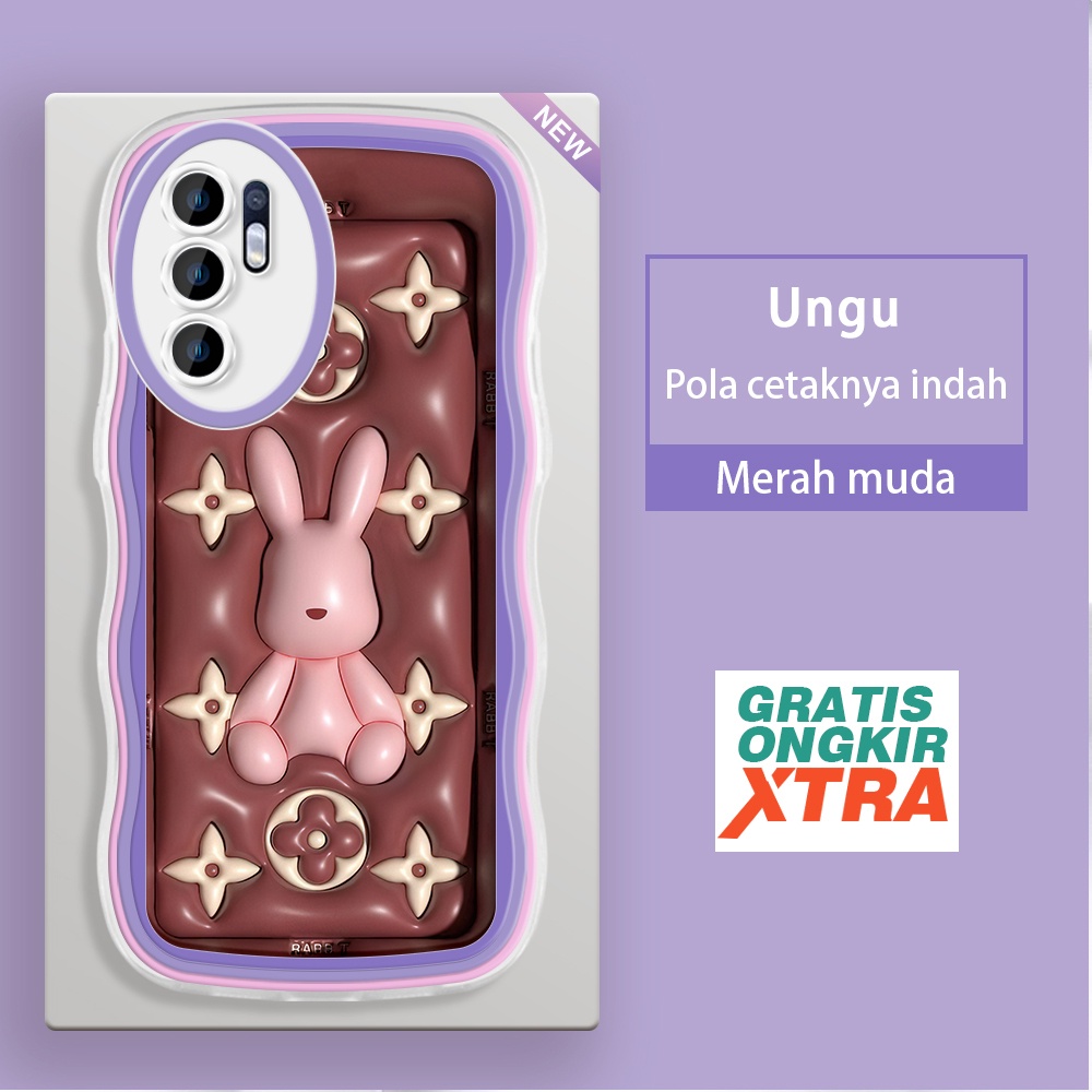 LV OPPO A74 A57 A77 a94 a98 5G F19Pro Reno 2 5F 5LITE 6 7 10 10Pro Narzo 50 5G อินเทรนด์รูปแบบกระต่า