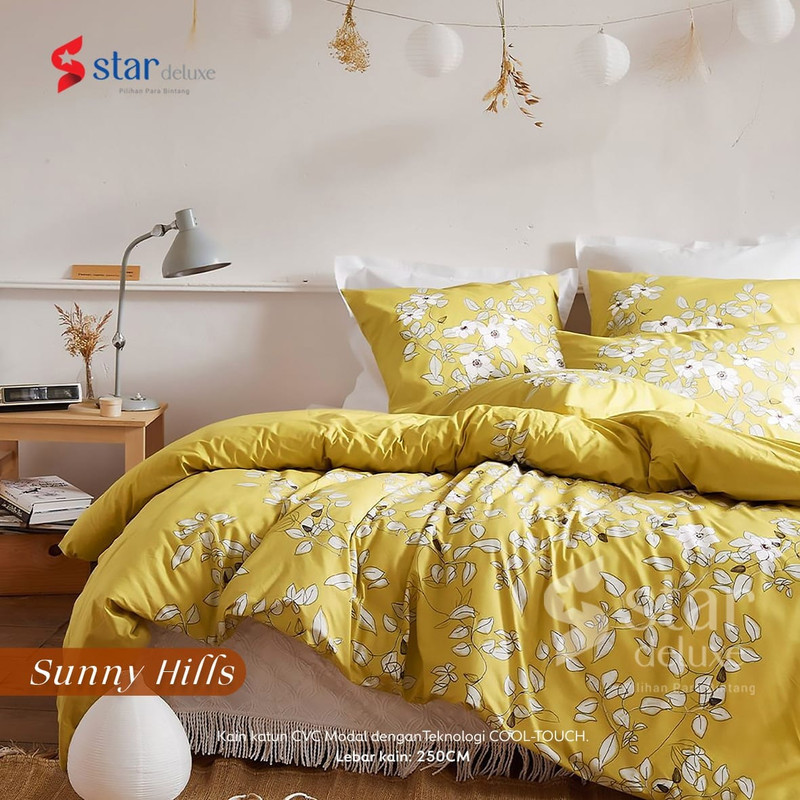KATUN ชุดผ้าปูที่นอน Cotton STAR พรีเมี่ยมพร้อม Sunny Hills Motif