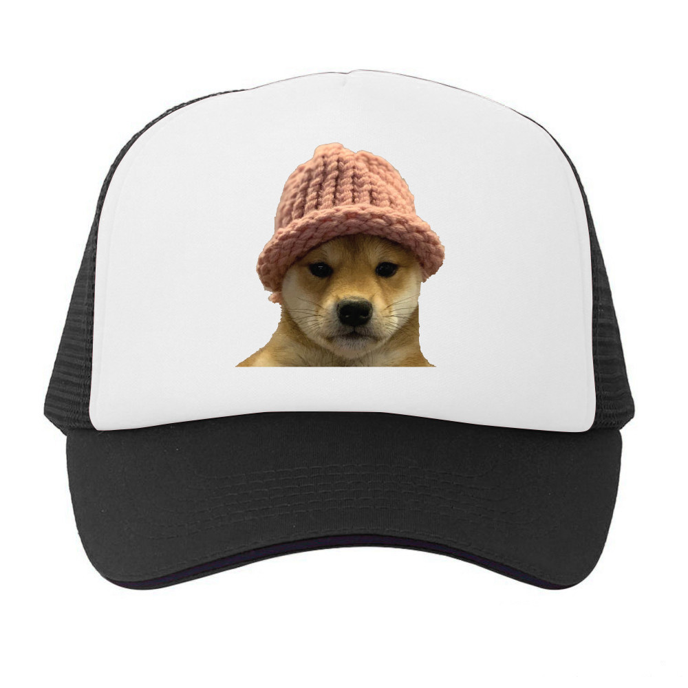 Camo Trucker Hat Crypto Meme Coin WIF Dog Wif Hat