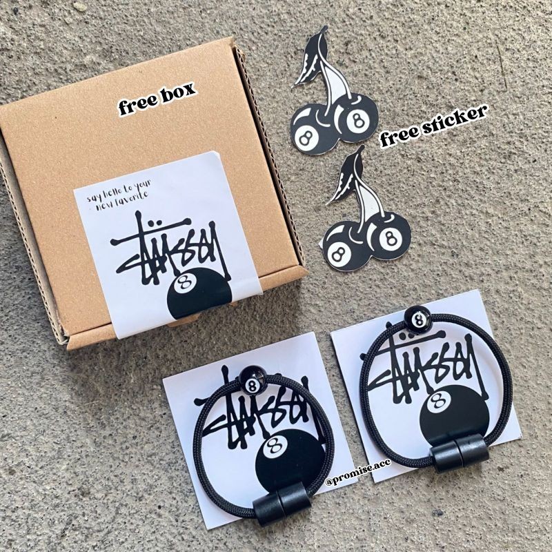 สร้อยข้อมือพาราคอร์ด Stussy 8 Ball แถมฟรีสติ๊กเกอร์กล่อง