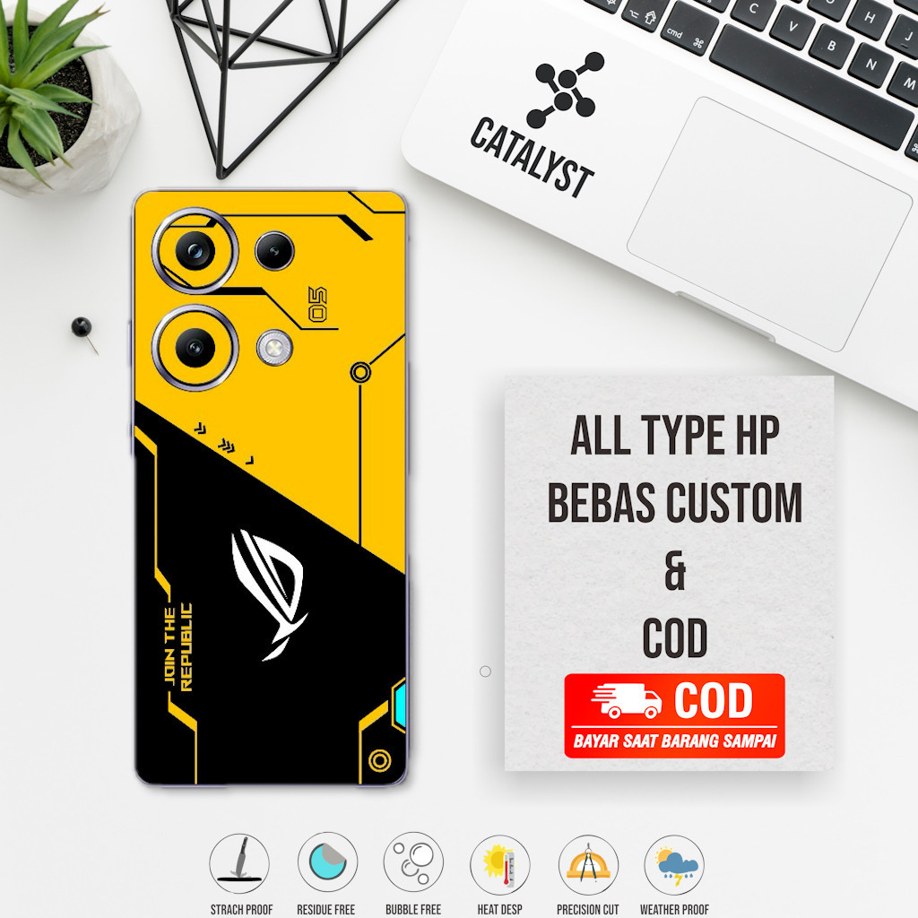 Garskin Skin Poco M6 pro 4G Fullbody rogg ซื้อ 1 แถม 2 - ปรับแต่งได้ - Motif Y1E