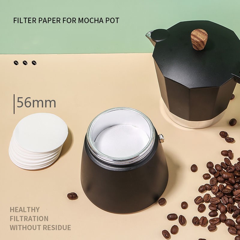 One Two Cups Coffee Filter Paper Moka Pot 100 ชิ้น - OJ-1