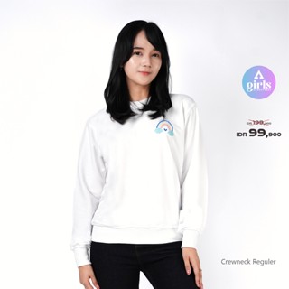 ใหม่!! Crewneck Aero เสื้อกันหนาว สีขาว หลากสีสัน 1EB01