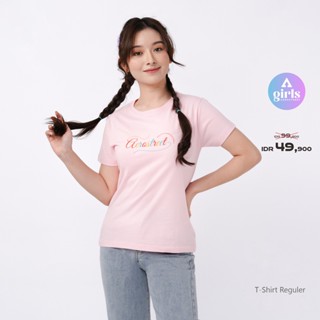  เสื้อยืดลําลอง แขนสั้น พิมพ์ลาย Cayla Pink 1B000