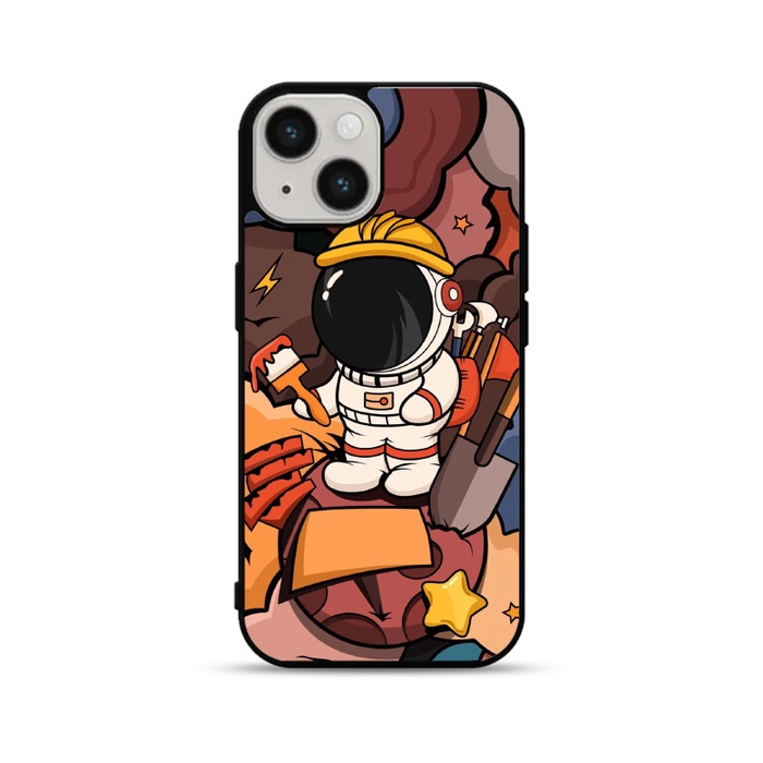 Case Casing Softcase Hardcase iPhone 15 Series Cute Astronaut Builder P3202
