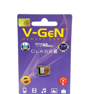 หน่วยความจํา Micro SD V-gen 8GB Class 6 ORIGINAL Vgen MicroSD 8GB V