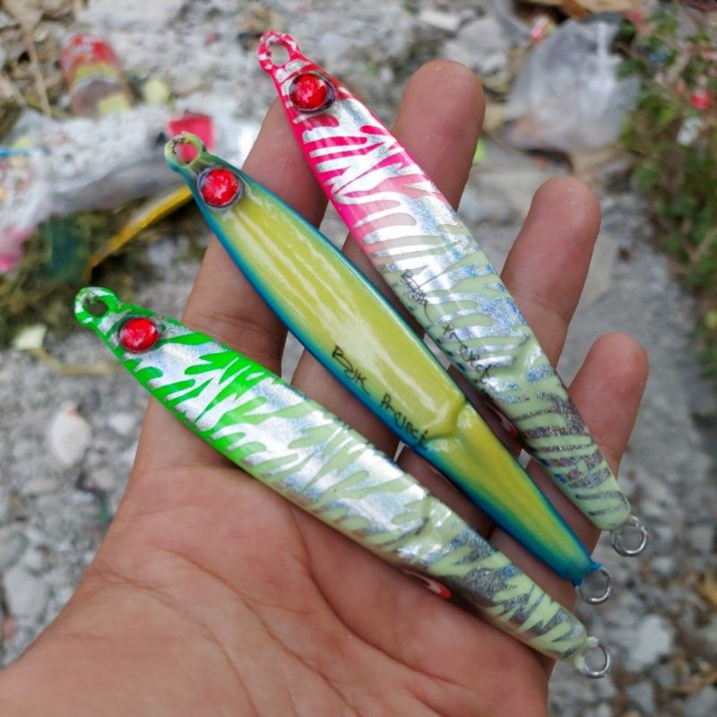 METAL JIG ANGLE KILLER 20g ถึง 200g FULL GID ABSTRACT FOIL BJK