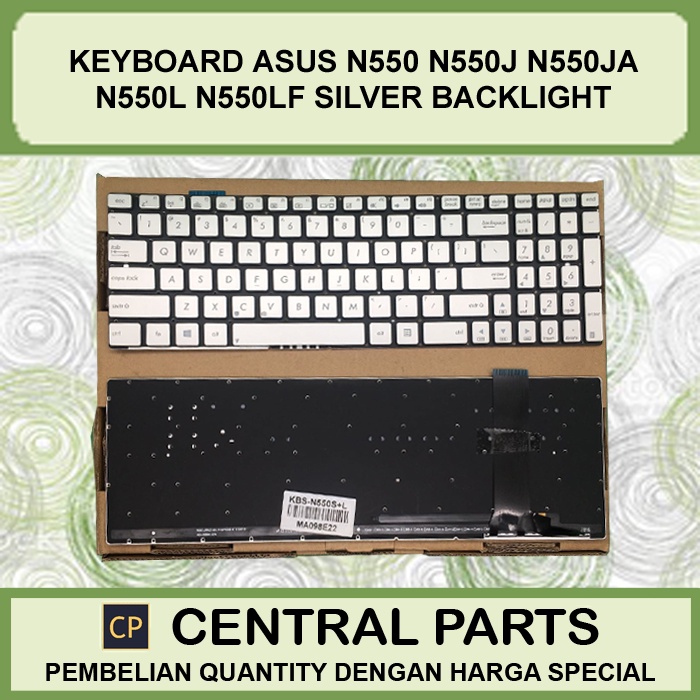 Asus N550 N550j N550ja N550jk N550jv N550l N550lf N750 Q550 Silver Backlite แป้นพิมพ์แล็ปท็อป