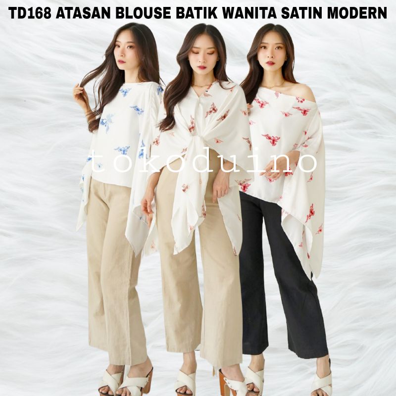 TD168 BATIK BLOUSE ชุดเดรสยาวชุด/ชุดผู้หญิง/MODERN ชุดสตรี 168