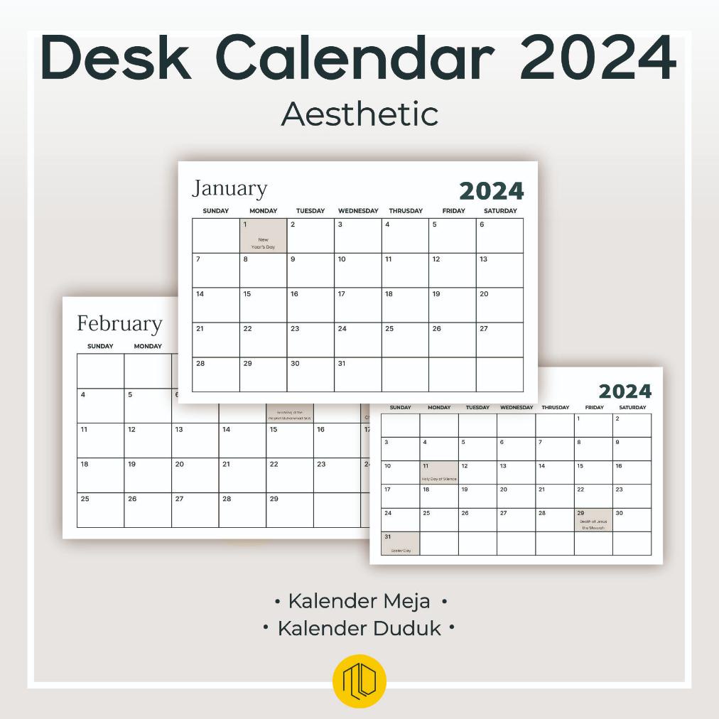 [ZZR] 2024 A DESK CALENDAR / SITTING CALENDAR/2024 SIMPLE PLANNER AGENDA / MONTHLY PLANNER 2024 | A4