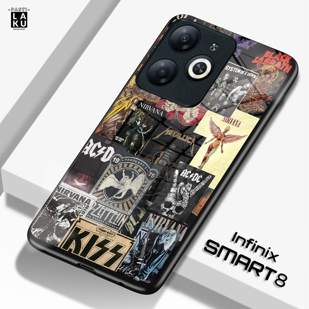 Infinix Smart 8 Glass Case Softcase (SF168)