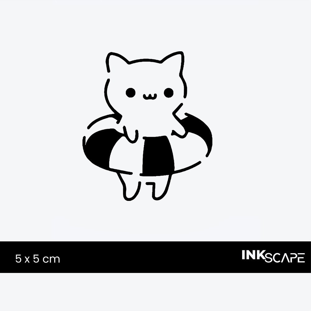 Inkscape รอยสักกึ่งถาวร 50x50 ขนาดเล็ก - A45
