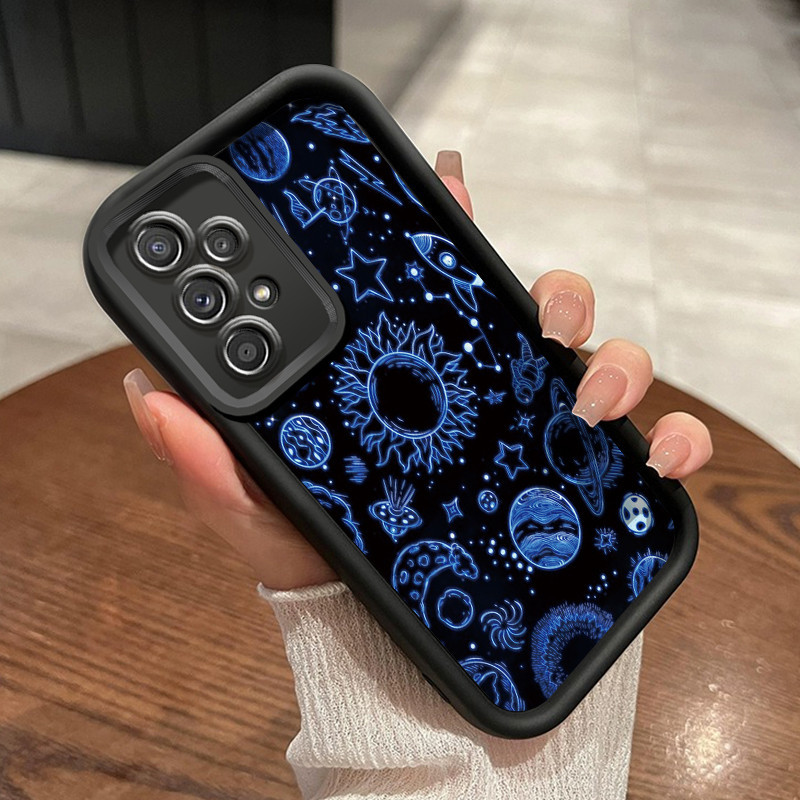 HP Samsung Galaxy A52 4G A52 5G A52s 5G A73 5G Case surgawi body pattern protector ใหม่ซิลิโคนอ่อนนุ