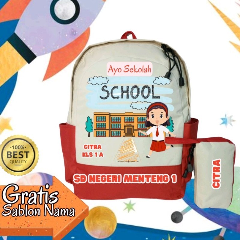 Primary SCHOOL CHILDRENS SCHOOL BACKPACK BAG / CUSTOME CHILDRENS SCHOOL BAG
