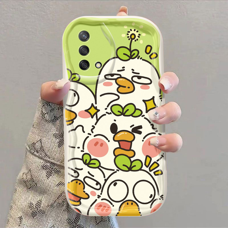 HP OPPO A74 4G A95 4G F19 F19s Reno 6 Lite Case Samoye และรูปแบบเป็ด Softcase ใหม่ซิลิโคนอ่อนนุ่มเรี