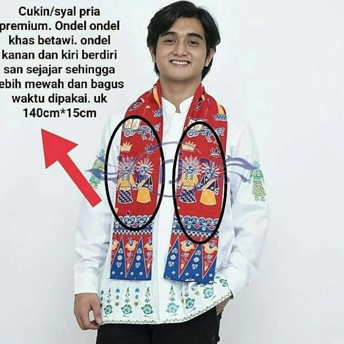 Cukin/Syal Premium Ondel-Ondel Typical of Betawi