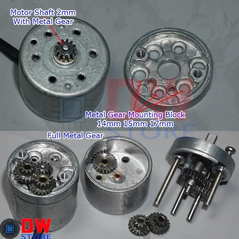 Dynamo Dc Motor Rs310 310 เกียร์เกียร์ลดความเร็ว 5V-12V Ga25-310