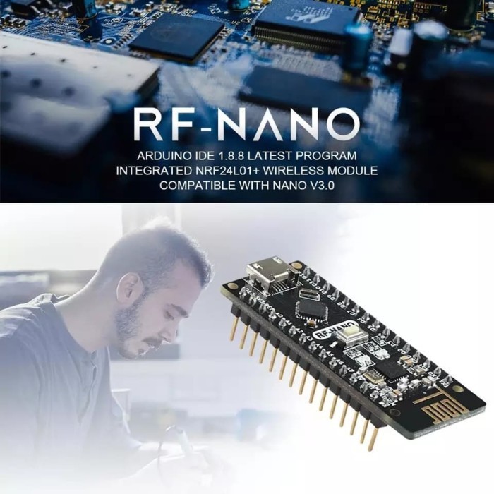 Rf Nano Nrf24L01 + Arduin0 Nano V3 Integrated Wireless Nrf24L01+