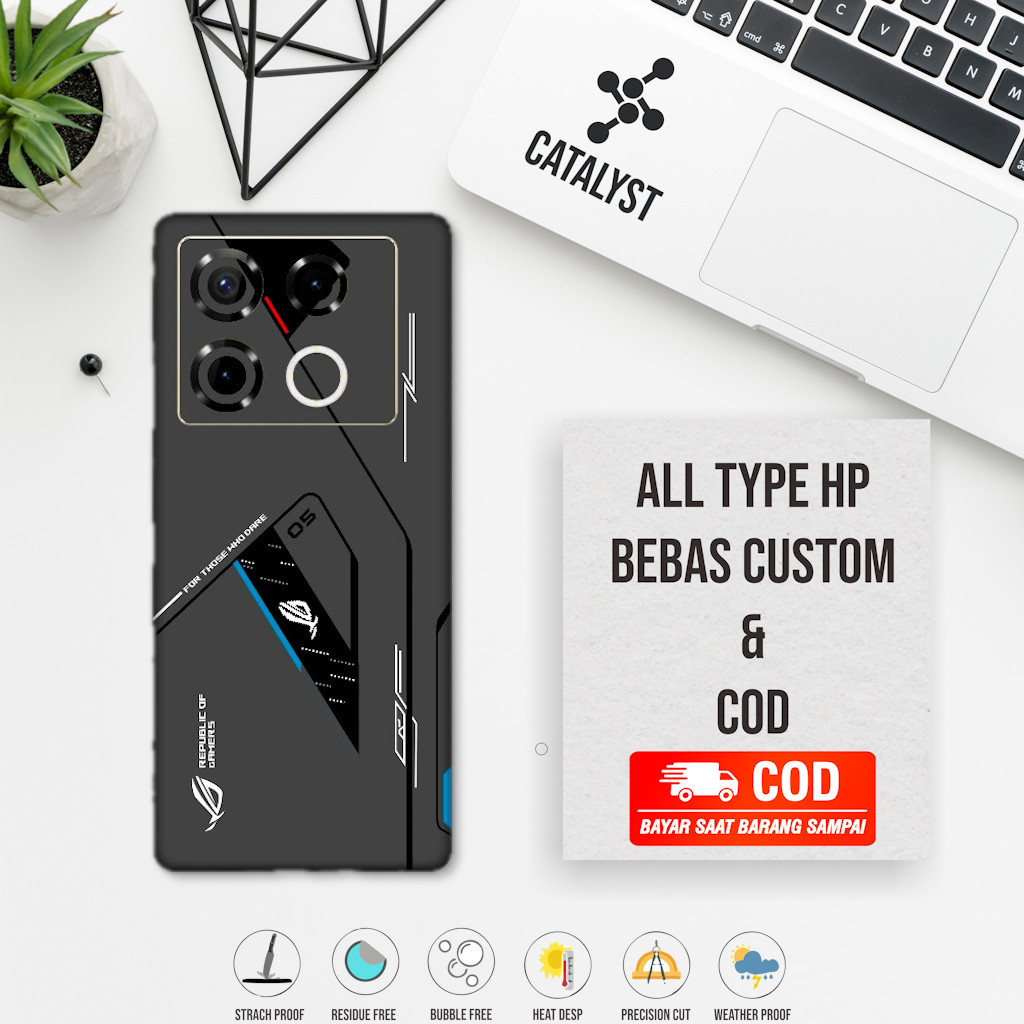 (ซื้อ 1 แถม 2) Garskin Skin Infinix Note 40 pro Fullbody rogg Motif BJ0 - สามารถปรับแต่งได้ - เคสสติ