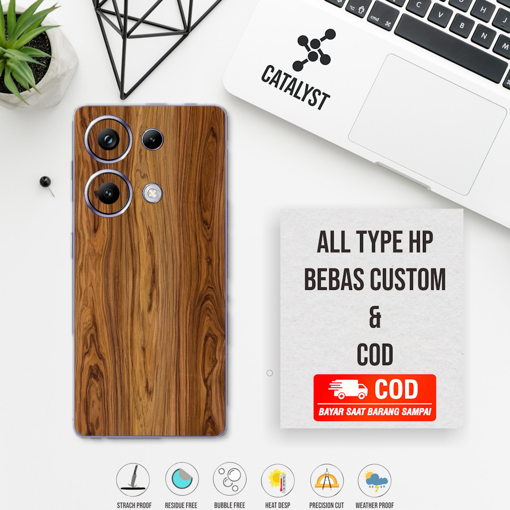 Garskin Skin Poco M6 pro 4G ไม้ Fullbody ซื้อ 1 แถม 2 - ปรับแต่ง - Motif 9GW