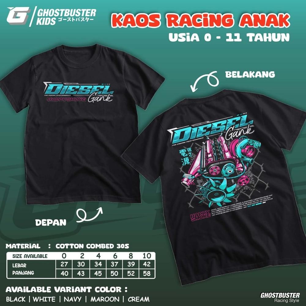 Limited Edition Diesel Gank Power Engine Turbo Squid Land สงครามดีเซล 2Kd Distro เสื้อผ้าท็อปส์สําหร