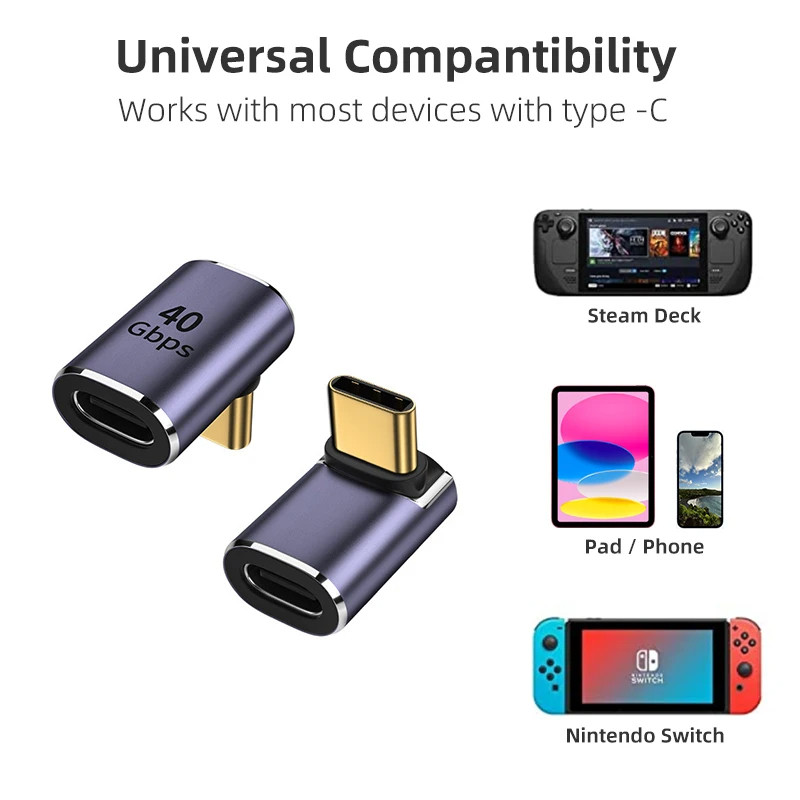 อะแดปเตอร์ชายหญิง USB Type C ขึ้นและลง 40 Gbps - BK40